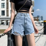 Черная джинсовая юбка, летние шорты, приталенные тонкие штаны для школьников, коллекция 2022, высокая талия, А-силуэт, свободный крой