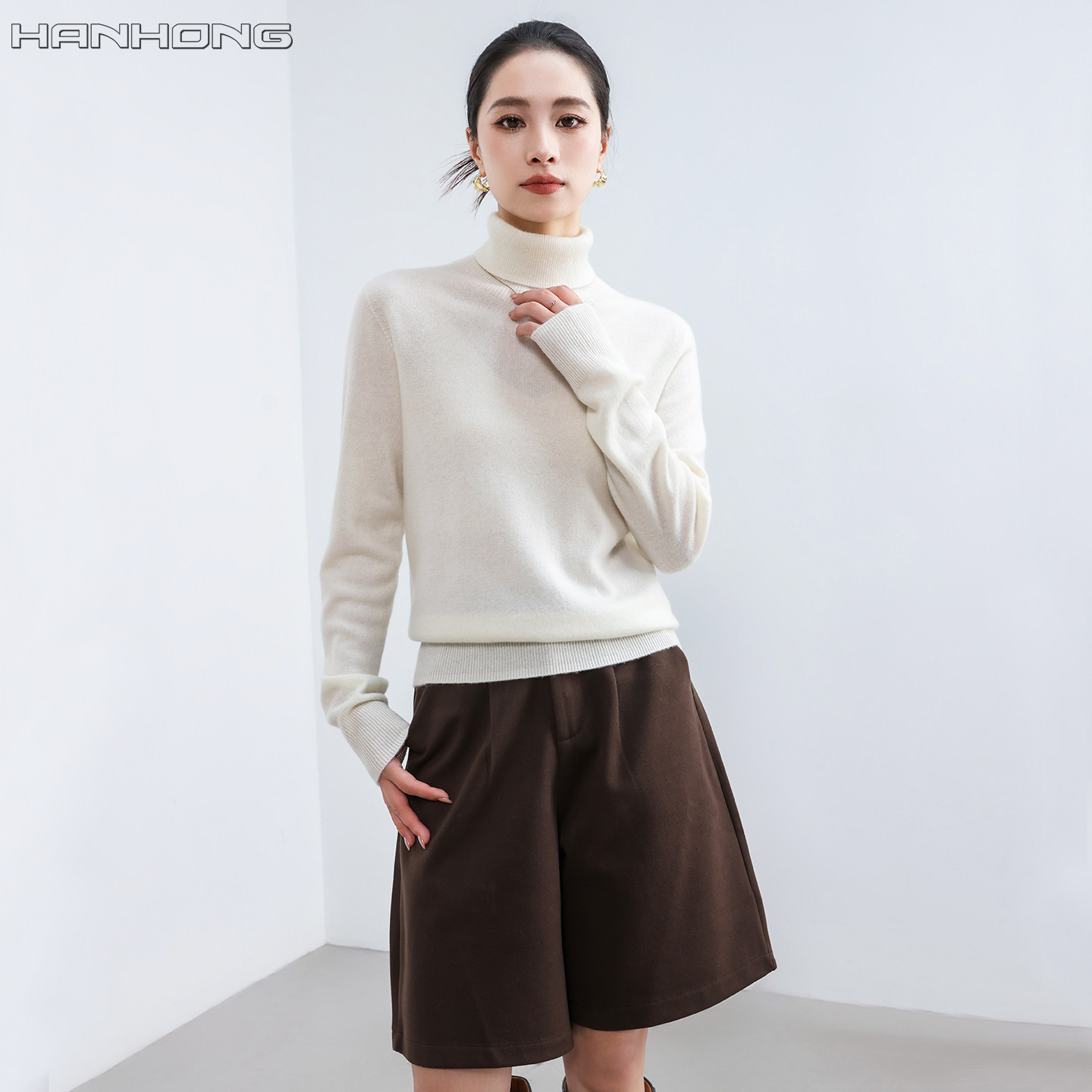 高领针织羊毛衫女秋冬季高级感打底衫毛衣女内搭羊绒羊毛加厚上衣,淘宝优惠券,粉丝福利购,淘宝优惠卷