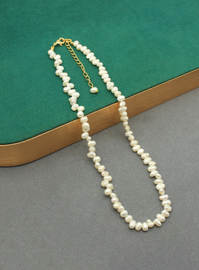 巴洛克风颈链女2025年新款潮短款天然珍珠项链气质锁骨链小众饰品