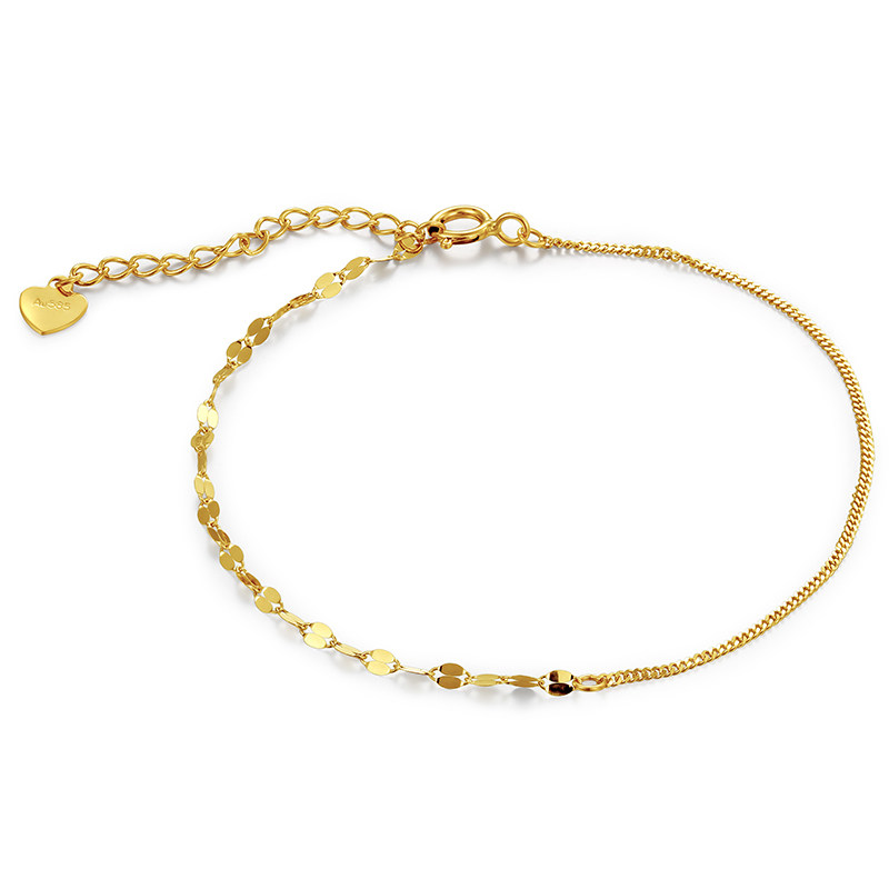 rifon女夏简约纯14k金拼接手链 rifon丽丰手链