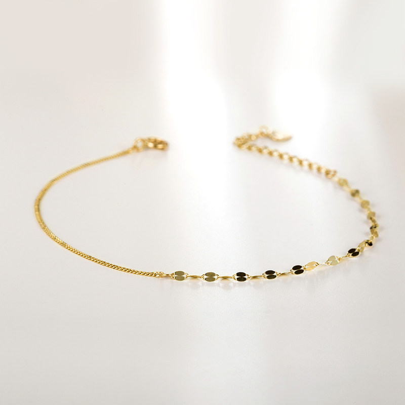 rifon女夏简约纯14k金拼接手链 rifon丽丰手链