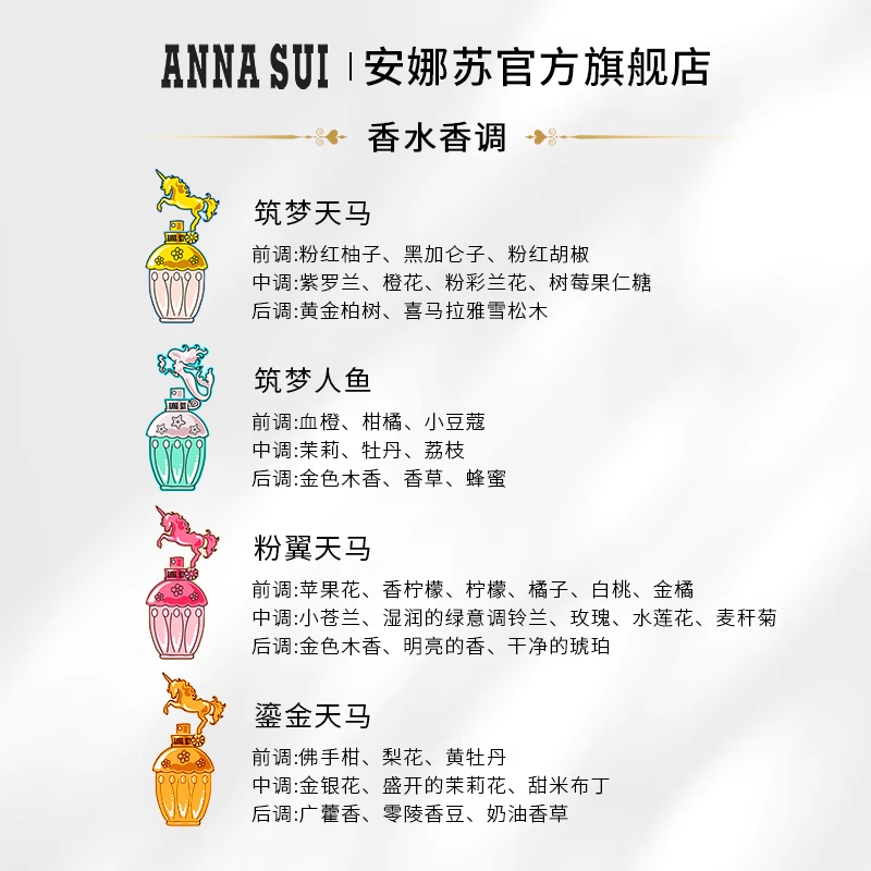 安娜苏Q香两只装5ml许愿精灵筑梦天马香水小样女正品官方旗舰店