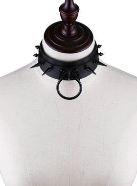 CHOKER黑钉夜店街拍铆钉尖链项链