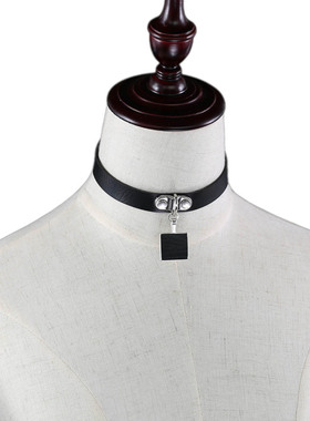 日韩原宿软妹子几何方女皮质吊坠