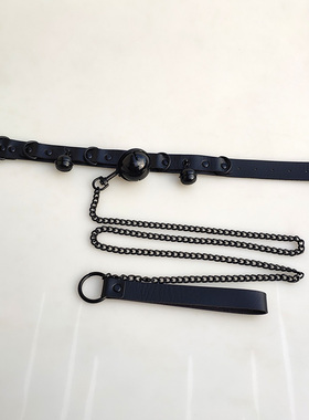 套装铃铛项圈黑暗项链女皮街拍女