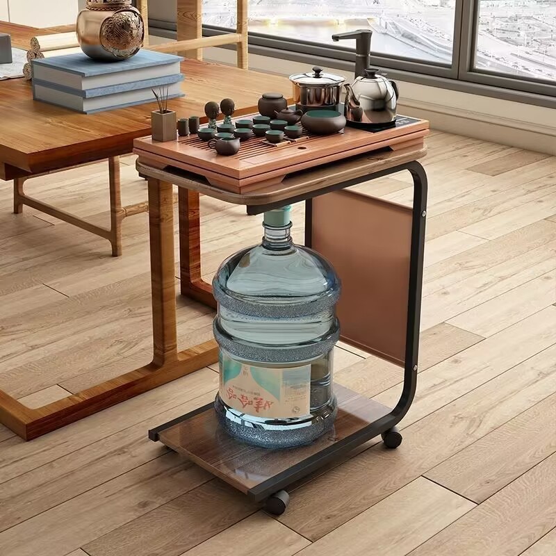边桌小茶几可移动客厅沙发边几角几滑轮茶桌简约卧室床头边桌 - 图1