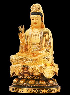 娑婆三圣的家用坐莲佛像