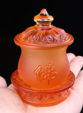 琉璃莲花观音供佛供杯圣水杯