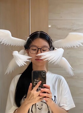 【六翼天使】知更鸟耳羽头饰珍珠棉lo娘配可凹造型二次元cos道具