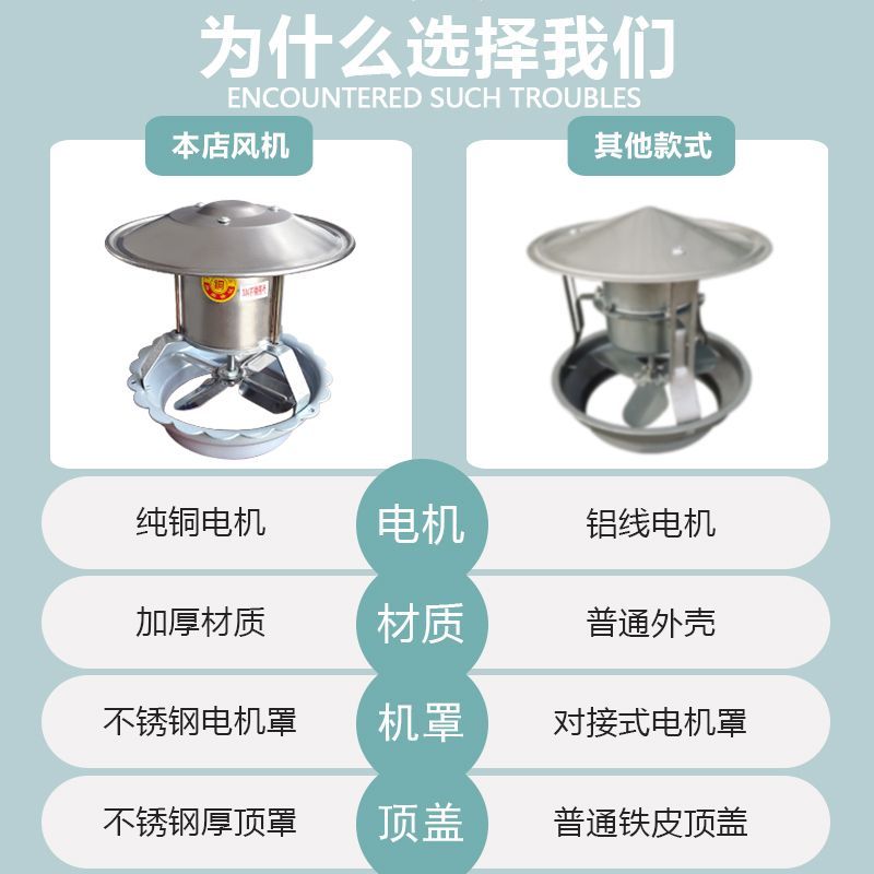 家用烟囱引风机80瓦抽风新款抽风机大功率民房用纯铜抗冻大口径 - 图0