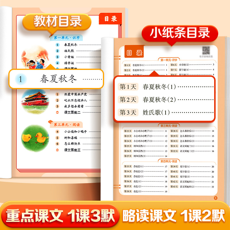 【2026新版】默写小纸条三年级语文小学生一二年级三四五六年级语文人教版英语pep同步训练习题每日一练默写小纸条