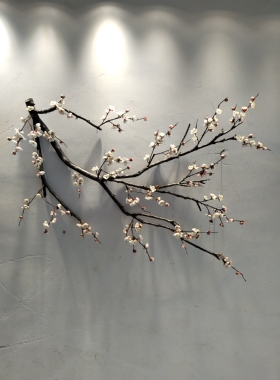 仿真白色腊梅干花花束制作花艺摆件客厅插花装饰墙面橱窗花瓶花树