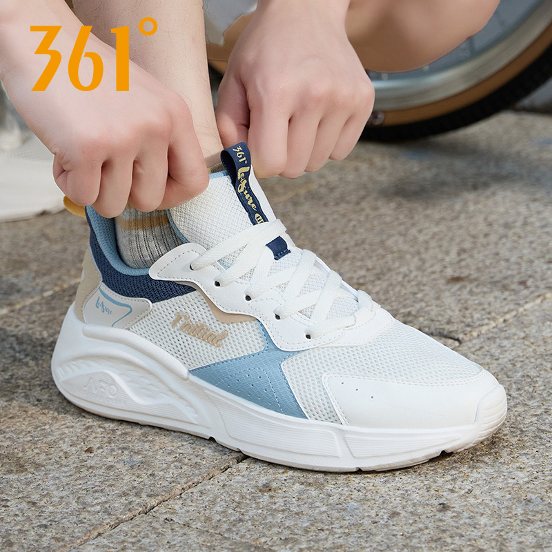 轻舒361男鞋运动鞋男2024春夏新款网面透气休闲鞋361度跑步鞋鞋子
