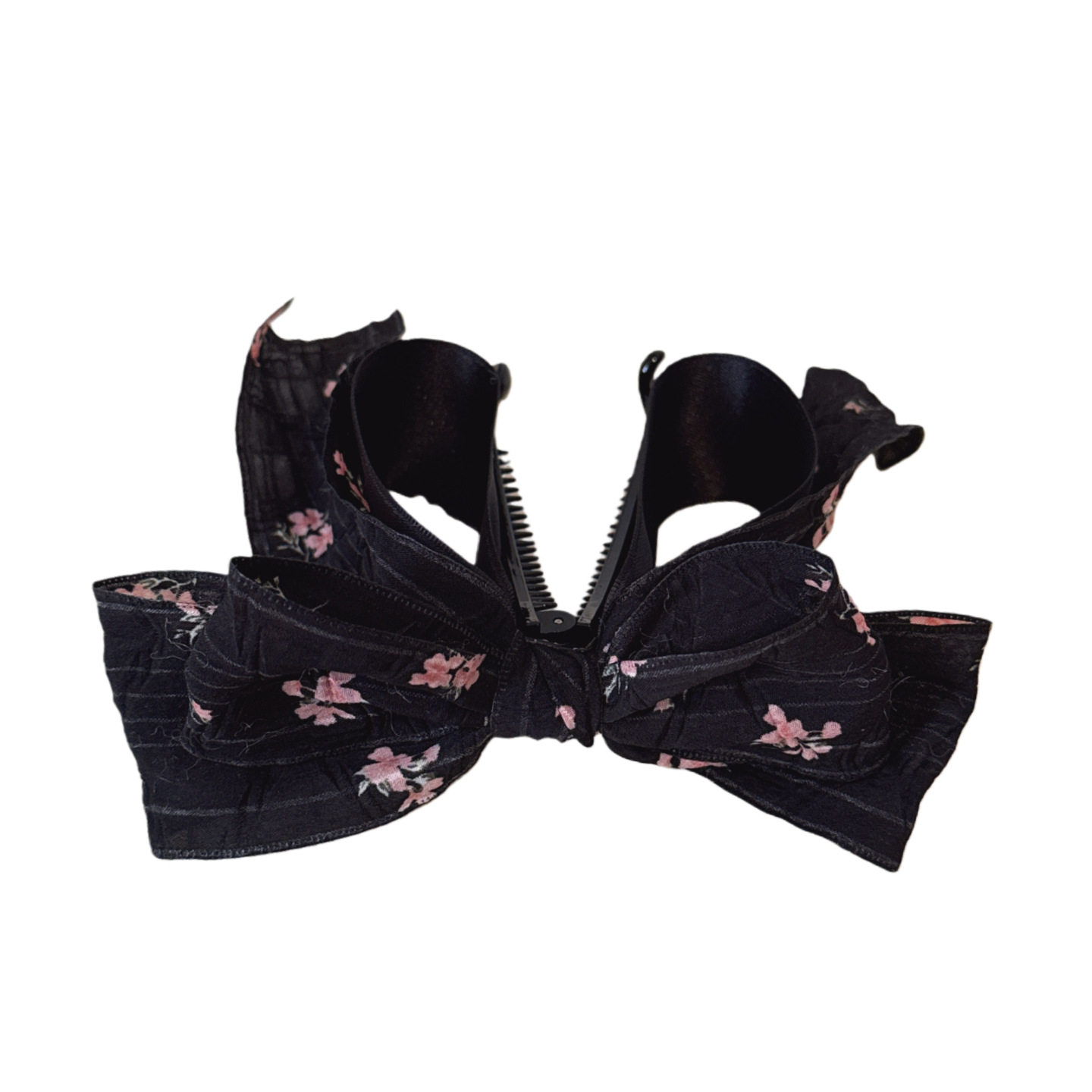 温柔轻纱气质半扎发马尾夹碎花蝴蝶结飘带香蕉夹高级时尚优雅竖夹,淘宝优惠券,粉丝福利购,淘宝优惠卷