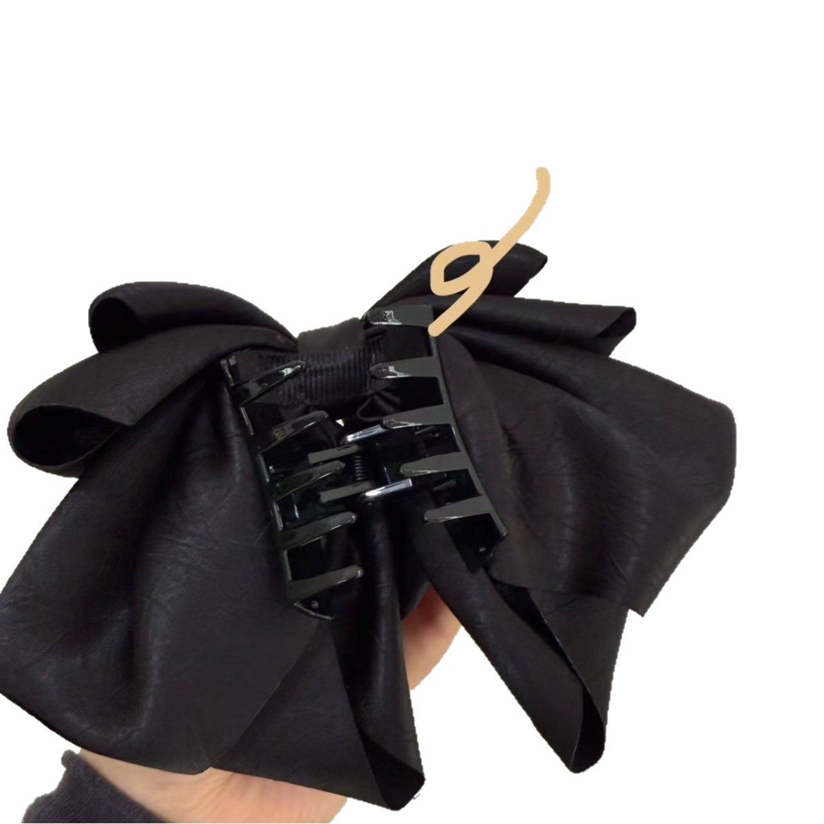 法式复古珍珠丝绒飘带抓夹黑色蝴蝶结扎高马夹后脑勺超仙盘发夹,淘宝优惠券,粉丝福利购,淘宝优惠卷