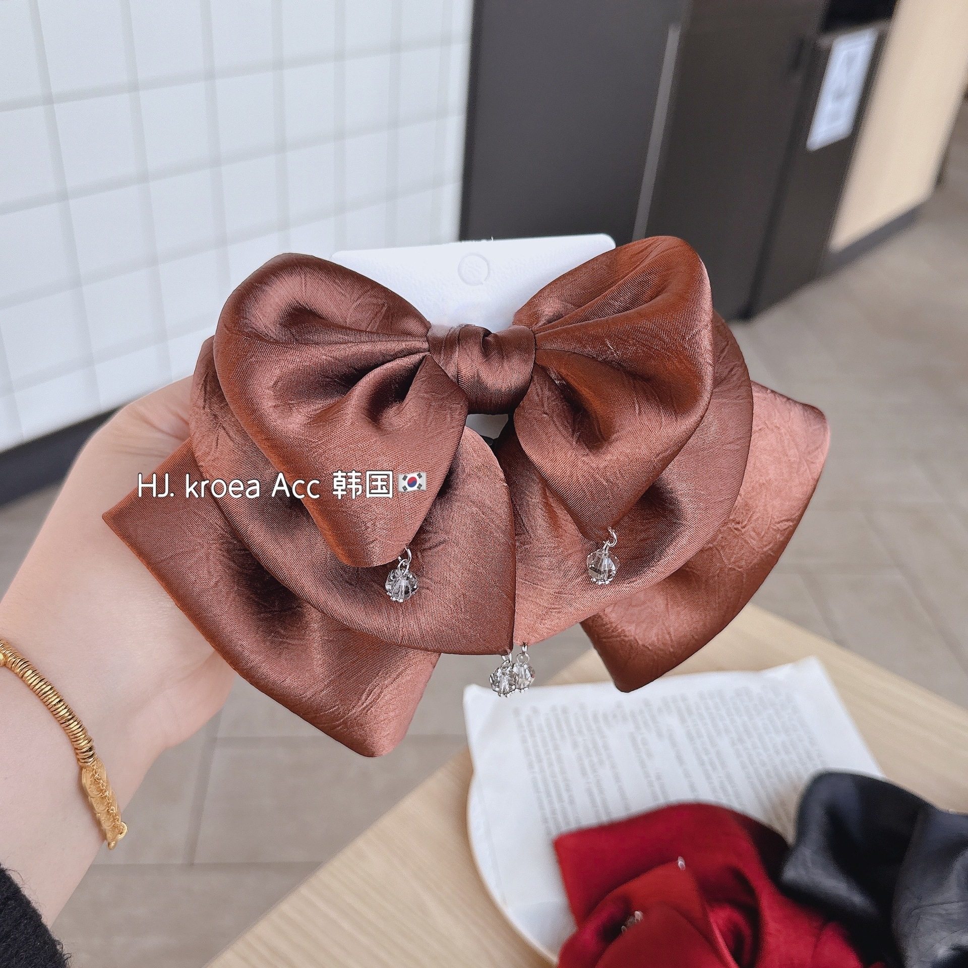 法式复古珍珠丝绒飘带抓夹黑色蝴蝶结扎高马夹后脑勺超仙盘发夹,淘宝优惠券,粉丝福利购,淘宝优惠卷