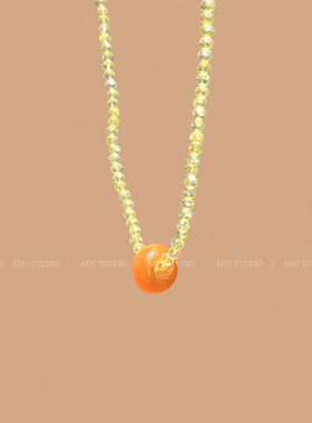 2025新款彩色琉璃串珠项链