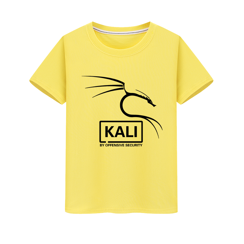 kali操作系统T恤LINUX编程码农短袖程序猿员男女纯棉宽松半袖衣服-图3