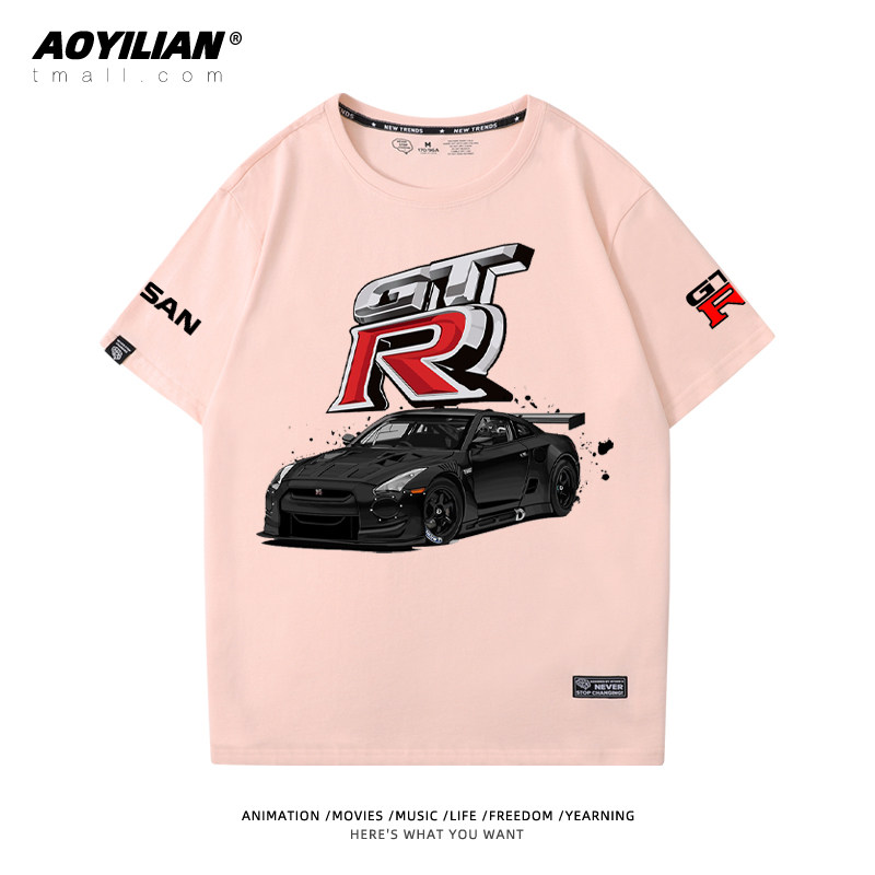 日产尼桑gtr战神r35r34短袖t恤衫 澳伊恋T恤