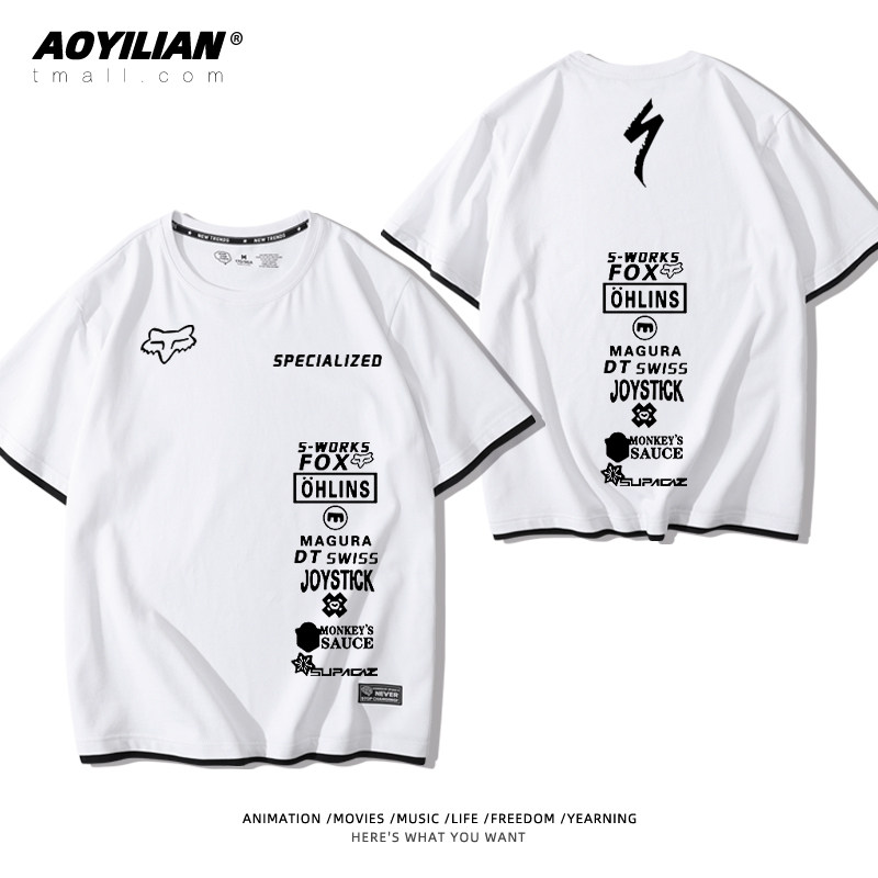 闪电山地土坡周边休闲纯棉圆领t恤 澳伊恋T恤