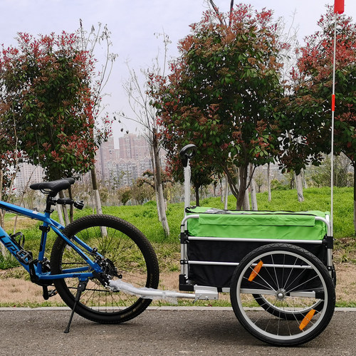 自行车拖车挂车行李车拉货长途骑行装备轻便单车脚踏车后挂露营车 - 图0