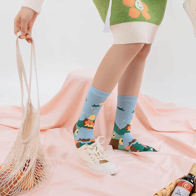 咖克男秋冬季环境系列ins潮中筒袜 咖克短袜/打底袜/丝袜/美腿袜