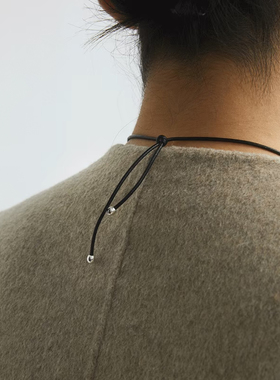 新款黑玛瑙吊坠自然循迹系列高级感小众轻奢项链