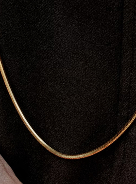简约时尚百搭鎏金细链项链