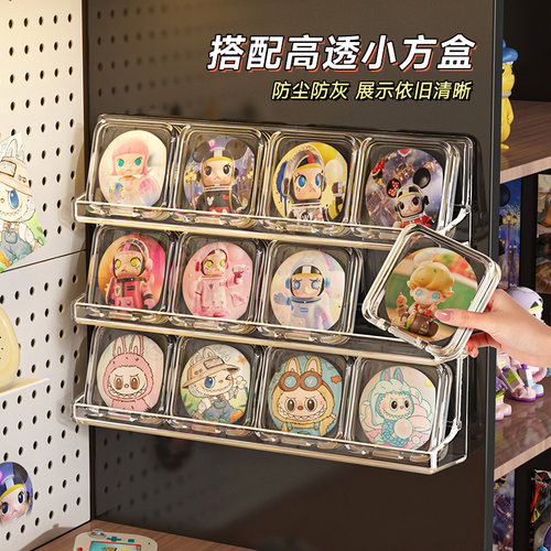 吧唧展示架挂墙谷子周边陈列架多层阶梯小卡立牌明信片吧唧收纳盒 - 图3