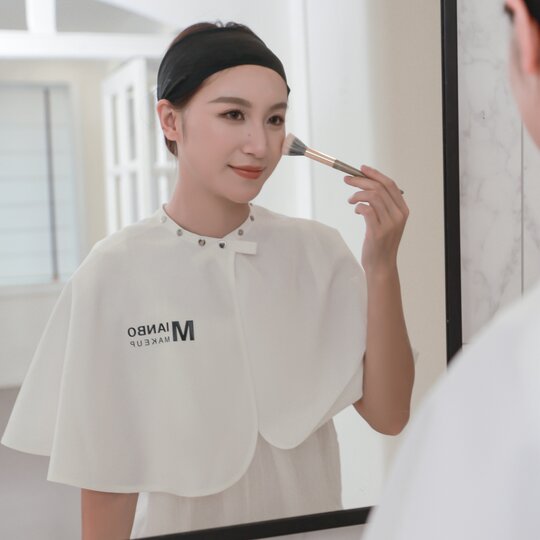 专业定制明星同款化妆披肩影楼新娘化妆美妆店化妆师专用围布印字