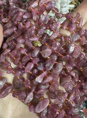 天然长短不一长牙粉碧玺绿磷灰黄澳宝金发晶各类 diy手工饰品配件