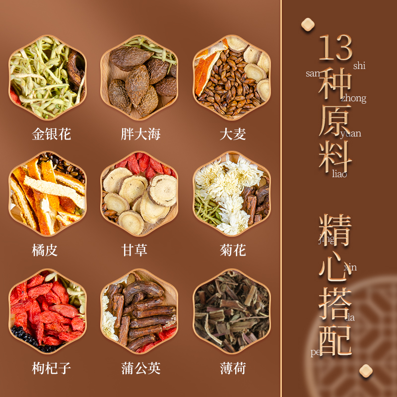 养庆堂旗舰店胖大海金银花菊花茶两包装240g润喉清火去火搭罗汉果养生茶凉茶0