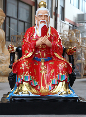 寺庙1米6彩绘红衣月老星君月下老人囍喜神像红娘家用供奉姻缘摆件