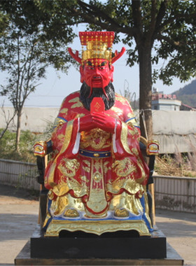 寺庙玻璃钢鎏金彩绘四海龙王佛像