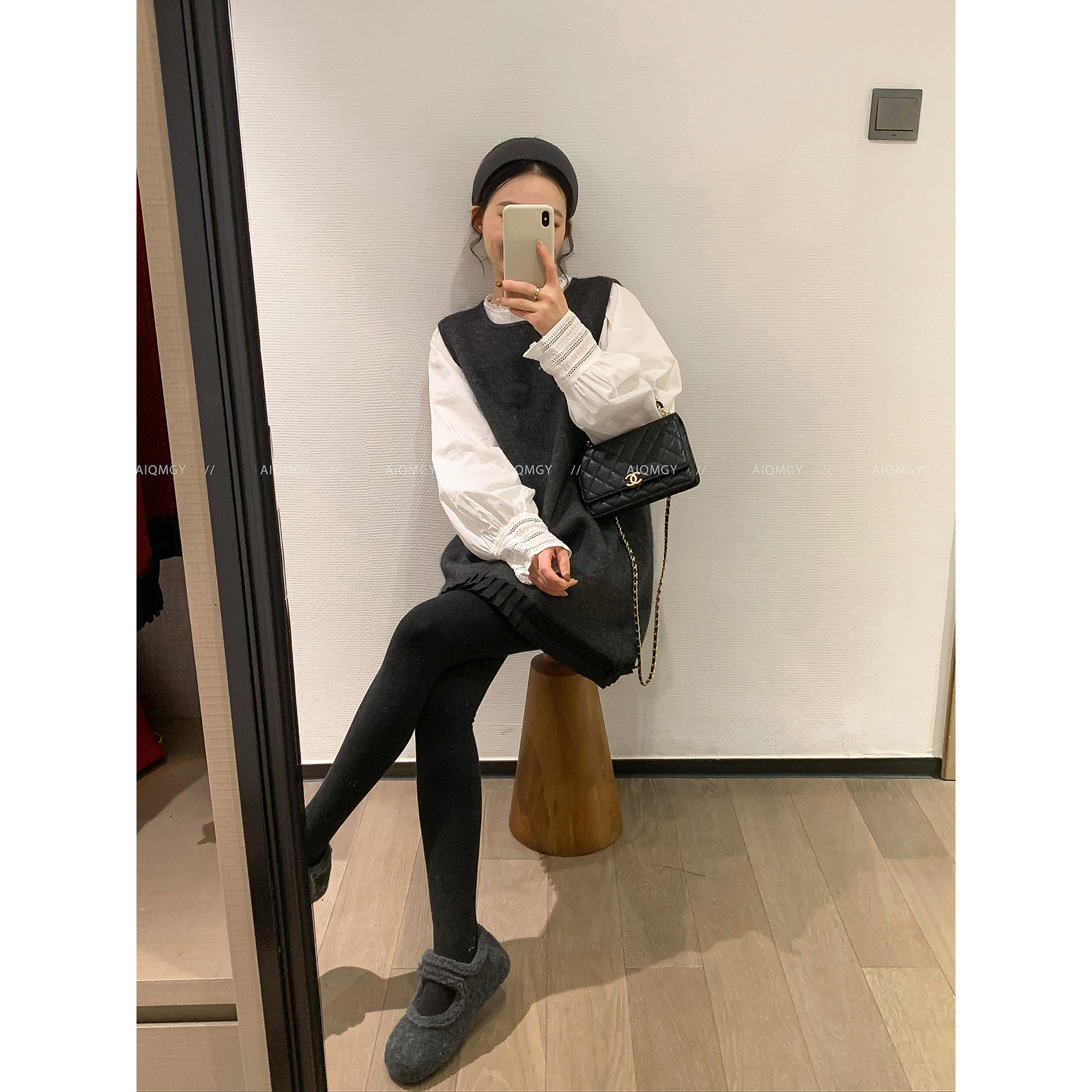 爱情魔鬼鱼 休闲套装女2025年冬季新款长袖衬衫背心连衣裙两件套,淘宝优惠券,粉丝福利购,淘宝优惠卷