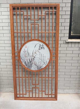 定制做新中式仿古门窗屏风隔断电视背景墙镂空花板客厅吊顶，挂落