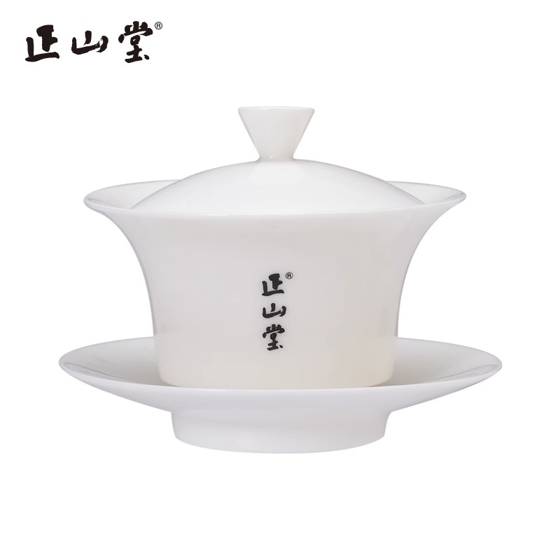 正山堂茶业 白瓷盖碗瓷都德化120ml 茶具 - 图0