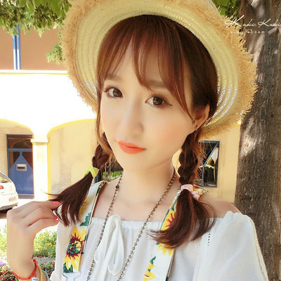 雏菊花镶钻时尚夏季平顶礼帽韩版潮女春夏天英伦草帽沙滩遮阳女 - 图0