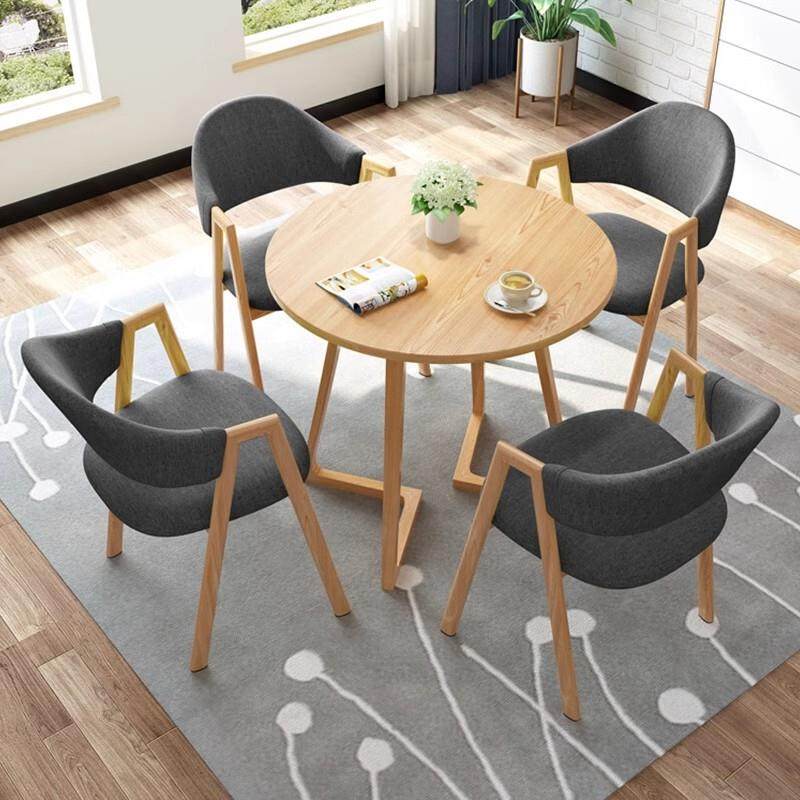 洽谈桌椅组合店铺商用接待会客小圆桌休息区简约休闲 一桌四椅餐,淘宝优惠券,粉丝福利购,淘宝优惠卷