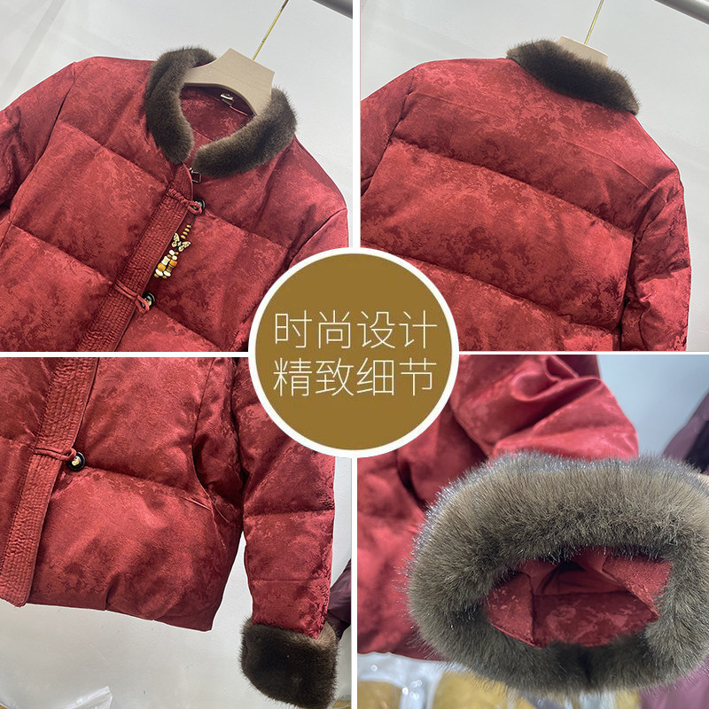 新中式国风毛领盘扣棉服女冬季新款妈妈装保暖显瘦棉服棉袄外套,淘宝优惠券,粉丝福利购,淘宝优惠卷