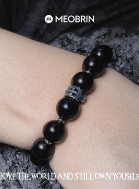 黑曜石转运珠手链高级感