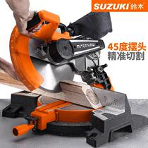 Suzuki 10 inch saw aluminum machine high precision 12-inch pendulum scalp belt 45-degree medium aluminum machine multifunction alloy cutting machine