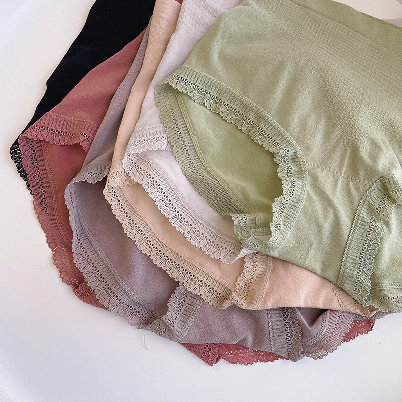 简单无痕收腹提臀内裤莫代尔无缝舒适蕾丝边包臀平角中高腰女内裤,淘宝优惠券,粉丝福利购,淘宝优惠卷