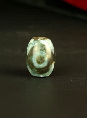 天珠  两眼虎牙达洛吊坠  手工编织散珠 男女百搭颈珠  收藏包邮
