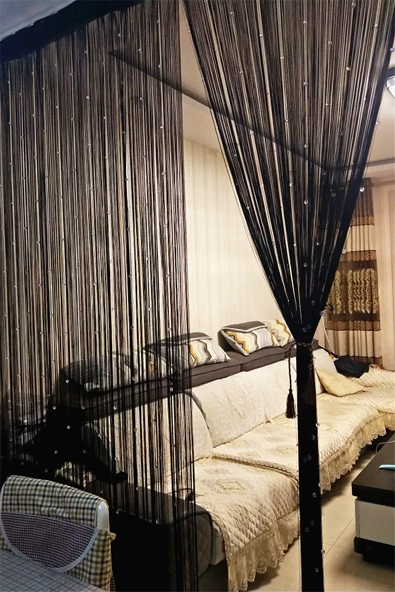 线帘效果图,线帘隔断效果图大全,装修效果图_大山谷图库