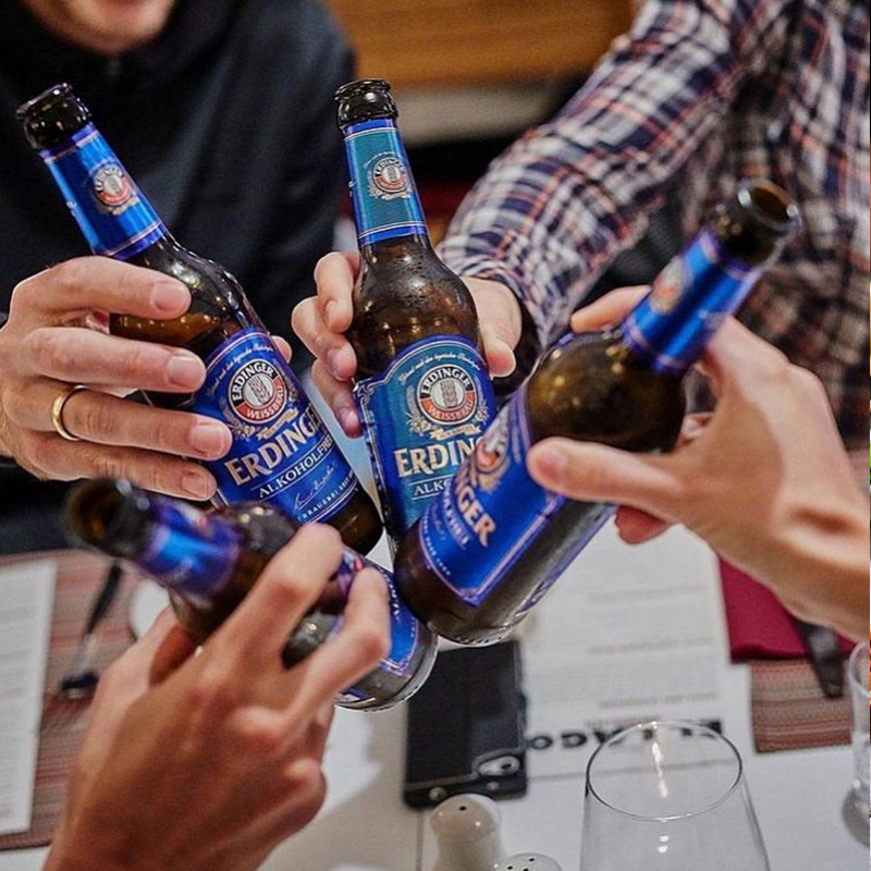德国原装进口艾丁格爱尔丁格无醇小麦啤酒330ml*4瓶装临期特价