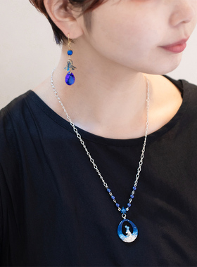 巡meguri手作Palnart poc兔子蓝色休闲项链女小众设计感高级秋冬