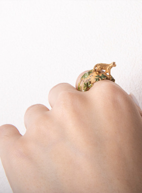 精品4F小径散步猫咪戒指meguri