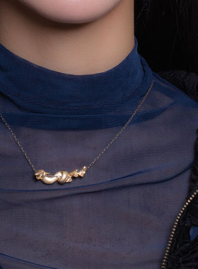 巡meguri精品Palnart poc皱鳃鲨项链深海活化石手作礼品精致独特