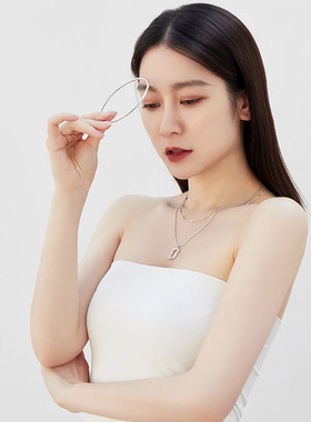 赵露思丁禹兮同款艺术框项链abyb